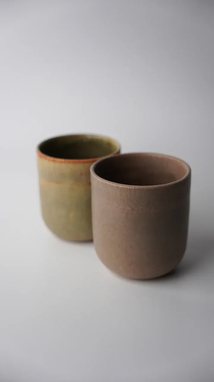 Milimeter Everyday Mug handcrafted stoneware coffee cup 150ml in Grainstone finish