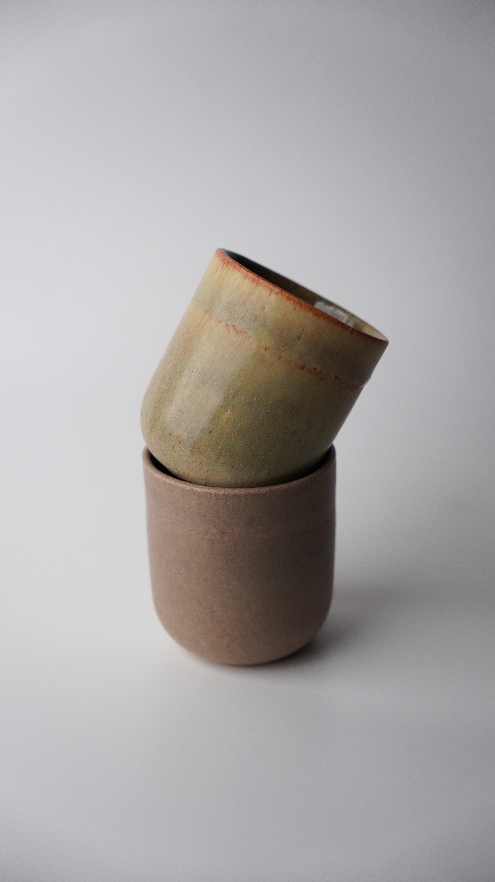 Minimalist Smog Grey stoneware mug with a smooth matte industrial finish